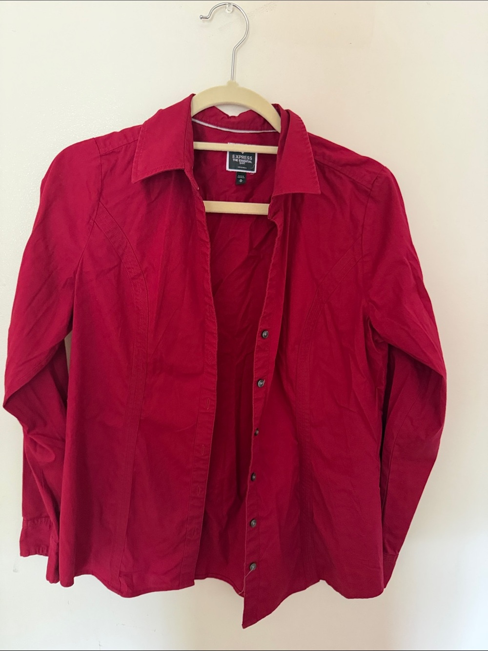 Express Men’s Vibrant Red Lightweight Shirt Jacket